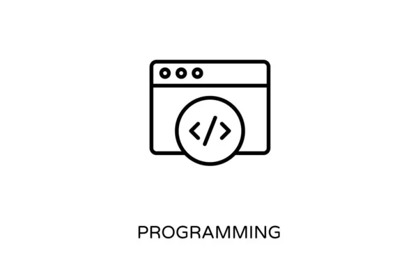 Programming Icon Vector Logotype — Stock Vector