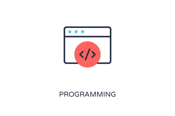 Programmeericoon Vector Logotype — Stockvector