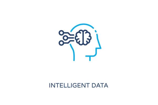 Intelligent Data Icon Vector Logotype — Stock Vector