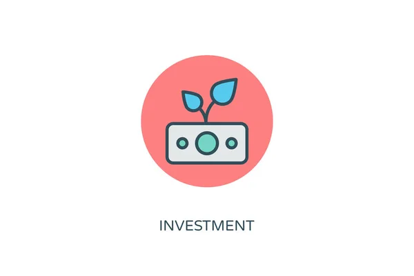 Investition Symbol Vektor Logotyp — Stockvektor