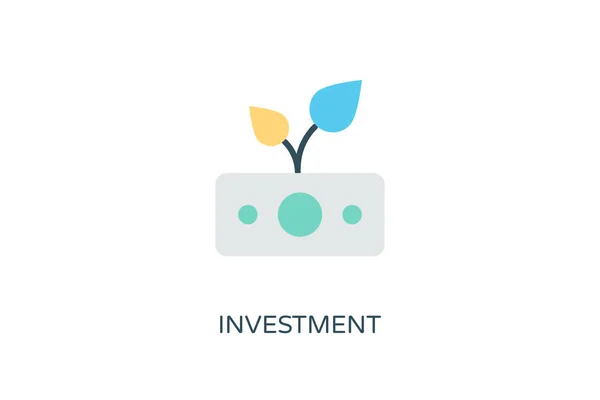 Ícone Investimento Vetor Logotipo — Vetor de Stock