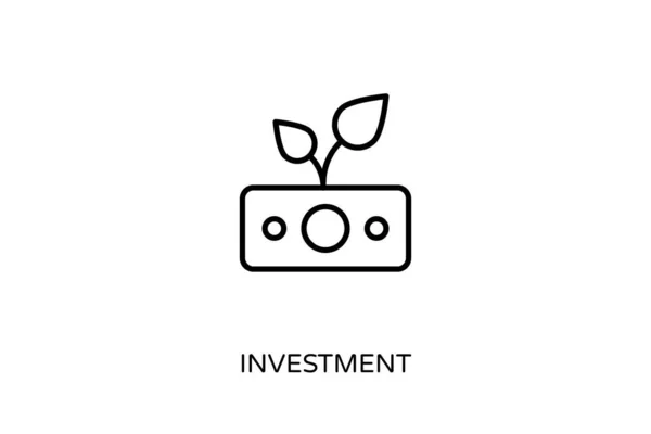 Investering Icoon Vector Logotype — Stockvector