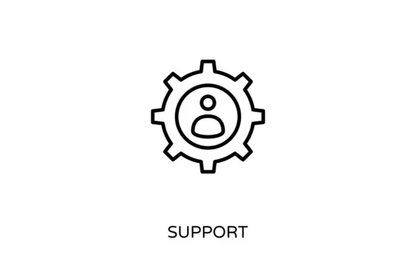 Unterstützt Das Symbol Vektor Logotyp — Stockvektor
