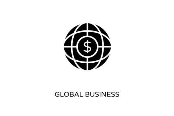 Ikona Globalnego Biznesu Wektorem Identyfikator — Wektor stockowy