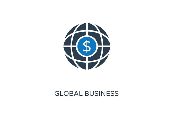Global Business Icon Vector Logotype — Stock Vector