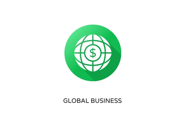 Ikona Globalnego Biznesu Wektorem Identyfikator — Wektor stockowy