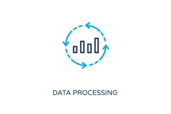 Data Processing Icon Vector Logotype — Stock Vector