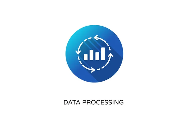 Icono Procesamiento Datos Vector Logotipo — Vector de stock