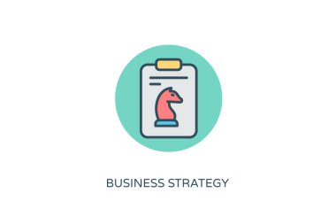 Vektör olarak iş stratejisi simgesi. Logotype