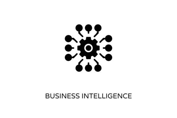 Business Intelligence Icon Vektor Logotyp — Stockvektor