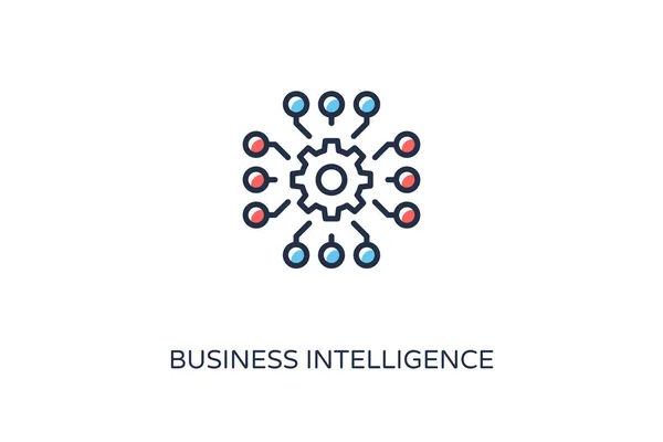 Business Intelligence Icoon Vector Logotype — Stockvector