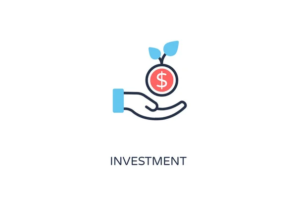 Investering Icoon Vector Logotype — Stockvector