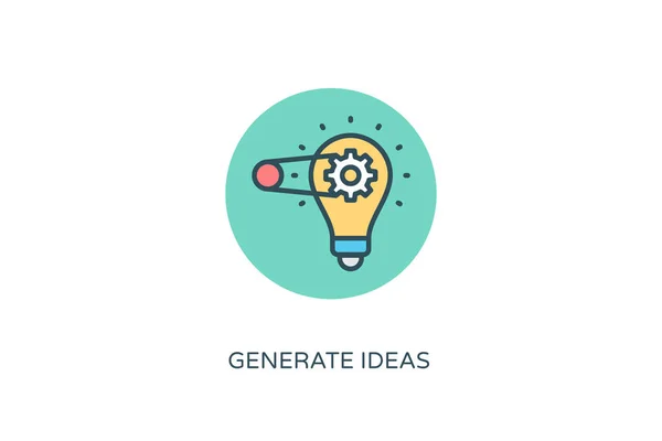 Générer Des Idées Icône Dans Vecteur Logotype — Image vectorielle