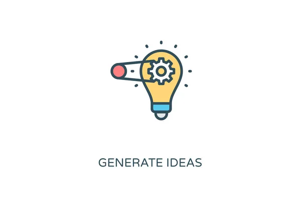 Generar Ideas Icono Vector Logotipo — Archivo Imágenes Vectoriales
