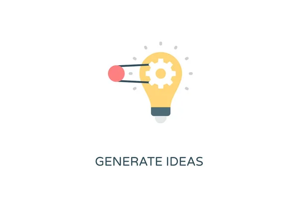 Generar Ideas Icono Vector Logotipo — Archivo Imágenes Vectoriales