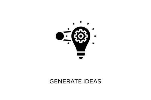 Generar Ideas Icono Vector Logotipo — Archivo Imágenes Vectoriales