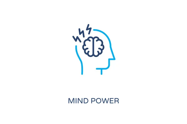 Mind Power Icon Vector Logotype — Stock Vector
