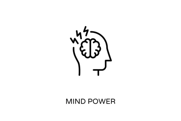 Mind Power Icon Vector Logotype — Stock Vector