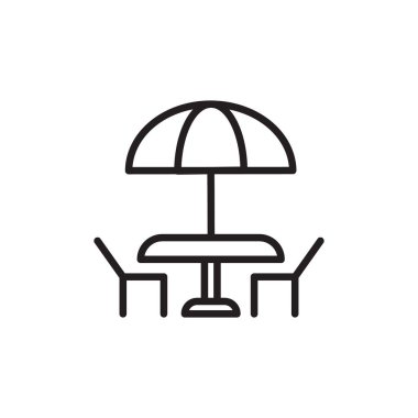 Vektör olarak Summer Cafe simgesi. Logotype