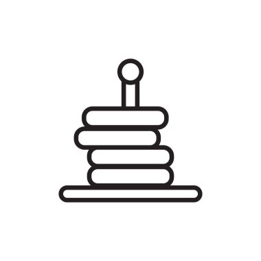 Halka fırlatma simgesi vektörde. Logotype