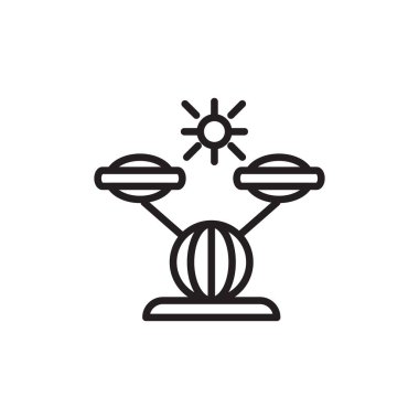 Vektör olarak lunapark simgesi. Logotype