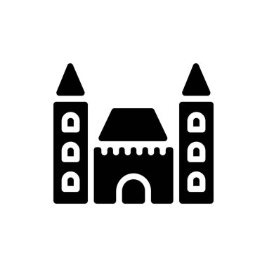 Kale ikonu vektörde. Logotype