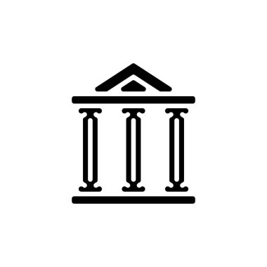 Vektör olarak müze simgesi. Logotype