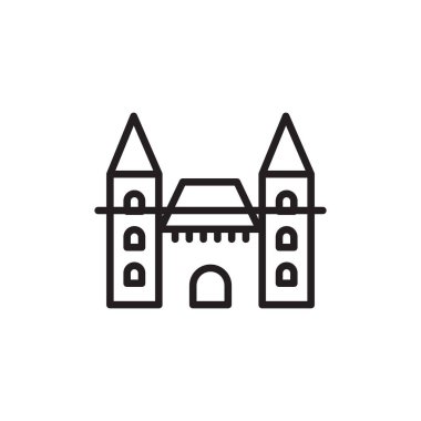 Kale ikonu vektörde. Logotype