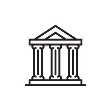 Vektör olarak müze simgesi. Logotype