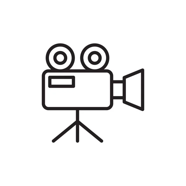 Movie Camera Symbol Vektor Logotyp — Stockvektor