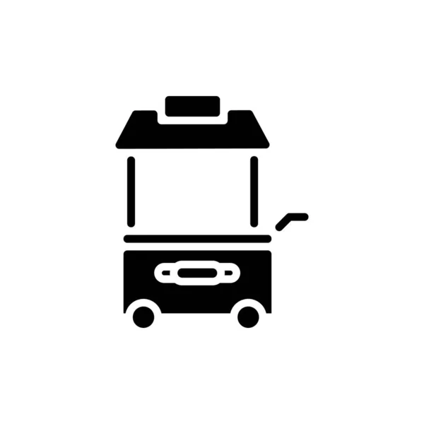 Street Food Stand Icono Vector Logotipo — Archivo Imágenes Vectoriales