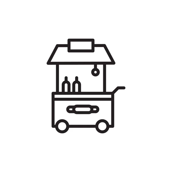 Street Food Stand Icoon Vector Logotype — Stockvector