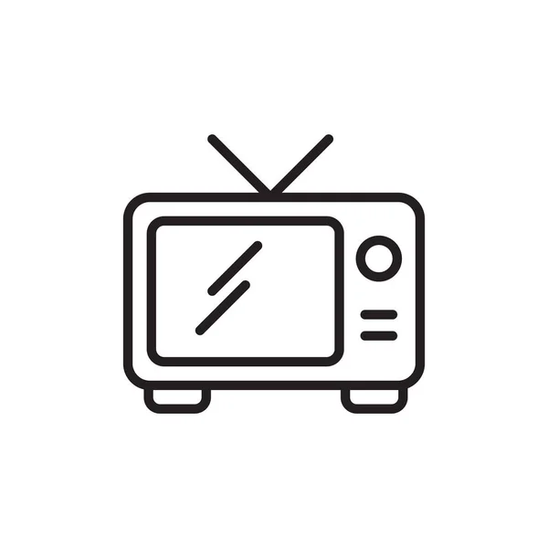 Televisie Icoon Vector Logotype — Stockvector