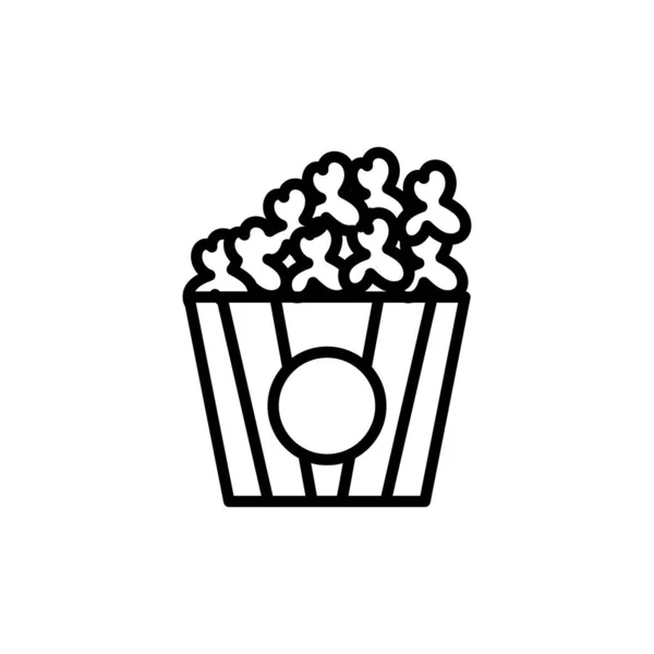 Ícone Popcorn Vetor Logotipo — Vetor de Stock