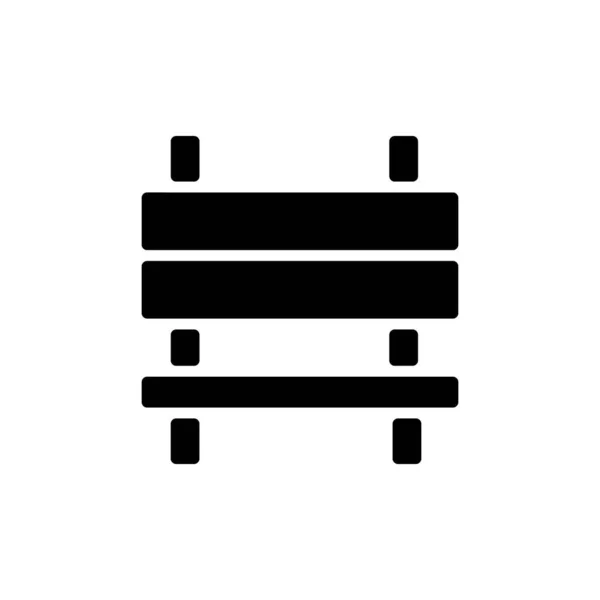Icône Banc Vecteur Logotype — Image vectorielle