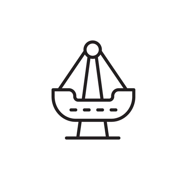 Ikona Boat Vektoru Logotyp — Stockový vektor