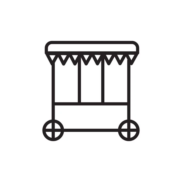 Circus Wagon Symbol Vektor Logotyp — Stockvektor