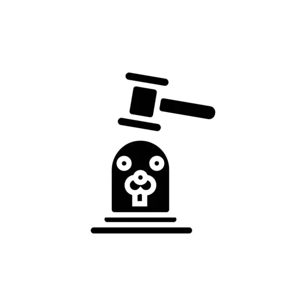 Blanc Une Icône Mole Dans Vecteur Logotype — Image vectorielle