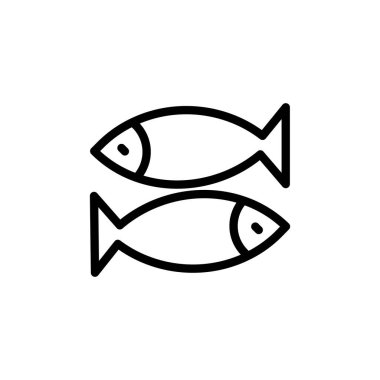 Vektör olarak balık simgesi. Logotype