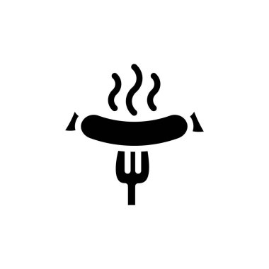 Hot Dog simgesi vektörde. Logotype