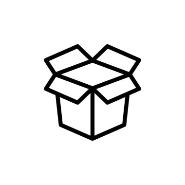 Vektör olarak kutu simgesi. Logotype