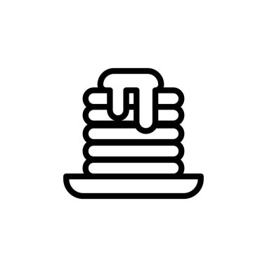 Vektör olarak taze kremalı pasta simgesi. Logotype