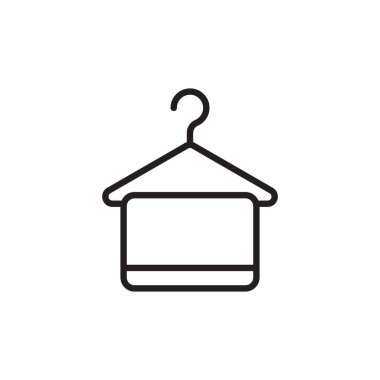 BATH Havlu simgesi vektörde. Logotype