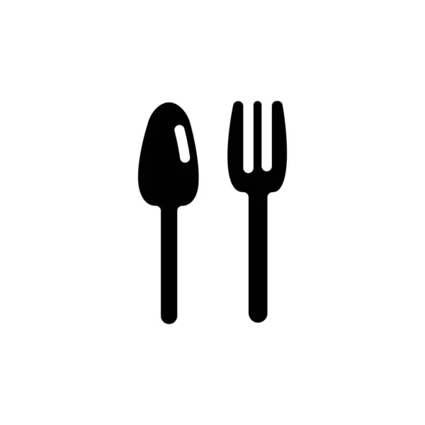 Fork Spoon Icon Vector Logotype — Stock Vector