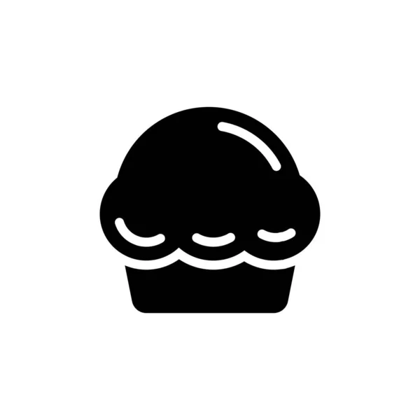 Cupcake Simgesi Vektörde Logotype — Stok Vektör