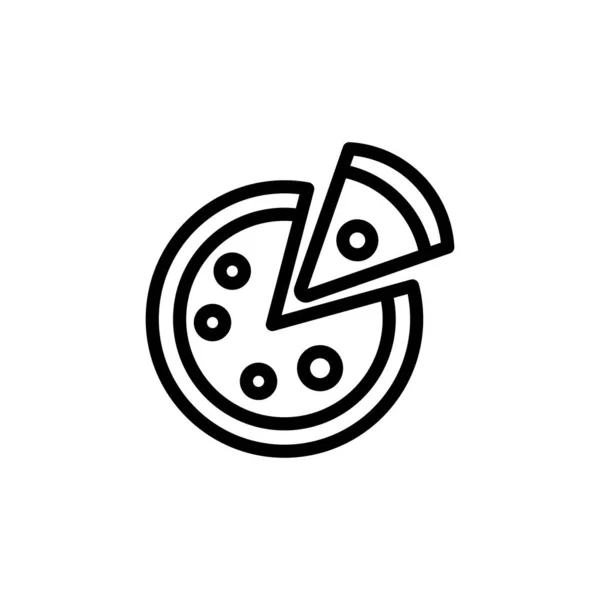 Ícone Pizza Vetor Logotipo — Vetor de Stock