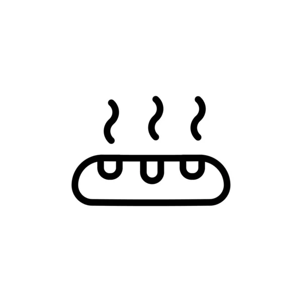 Значок Длинного Хлеба Векторе Логотип — стоковый вектор