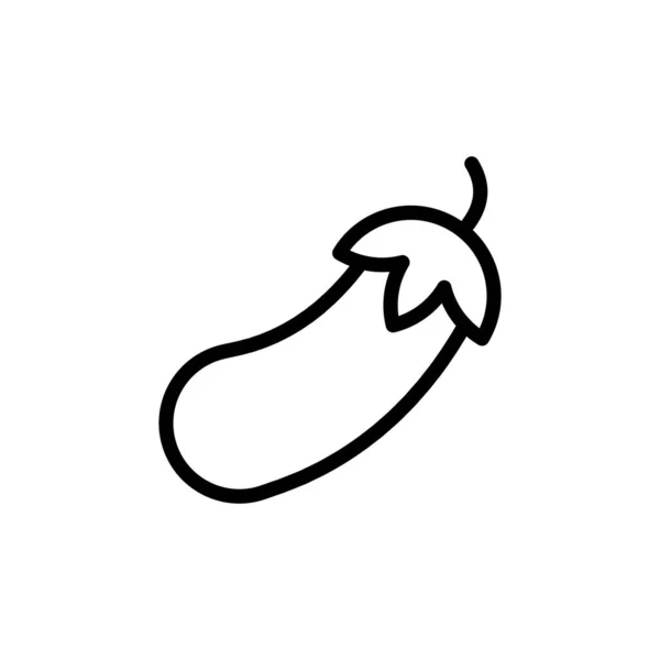 Icona Melanzana Nel Vettore Logotipo — Vettoriale Stock