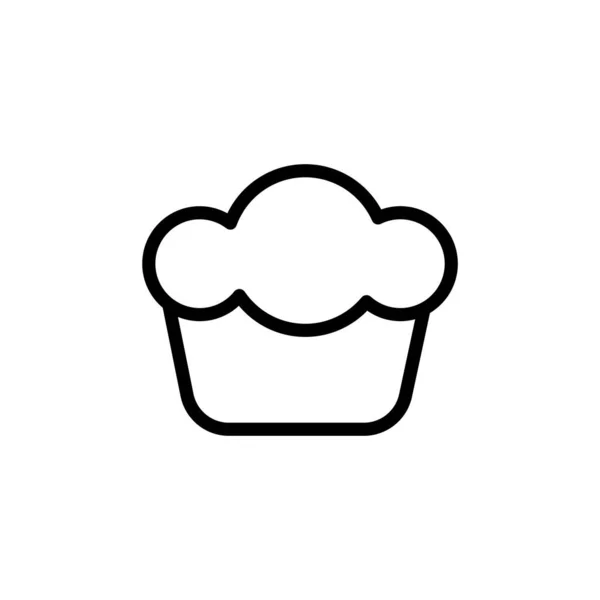 Icône Cupcake Dans Vecteur Logotype — Image vectorielle