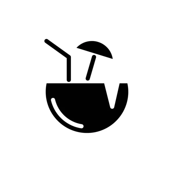 Kokosjuice Ikonen Vektor Logotyp — Stock vektor